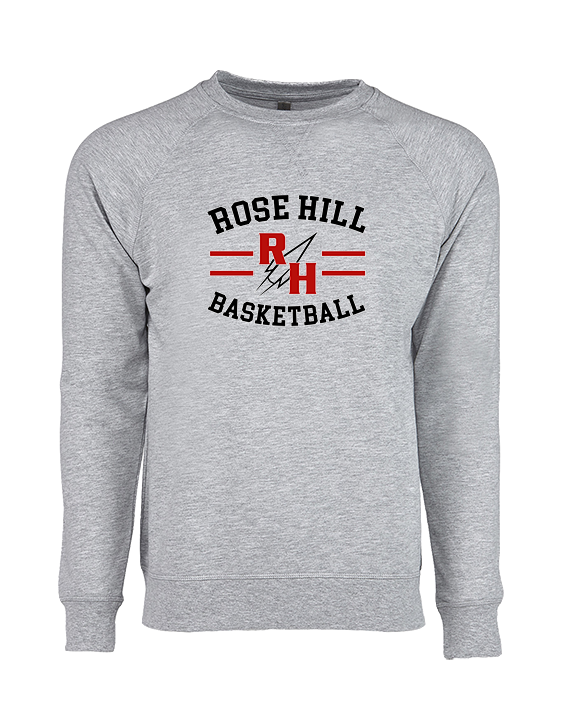 Rose Hill HS Boys Basketball Curve - Crewneck Sweatshirt