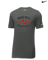 Rose Hill HS Boys Basketball Curve - Mens Nike Cotton Poly Tee