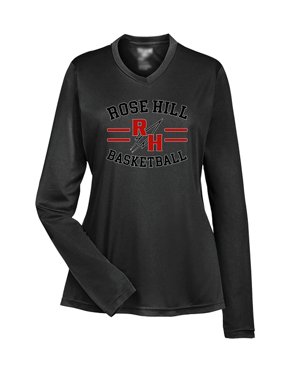 Rose Hill HS Boys Basketball Curve - Womens Performance Longsleeve