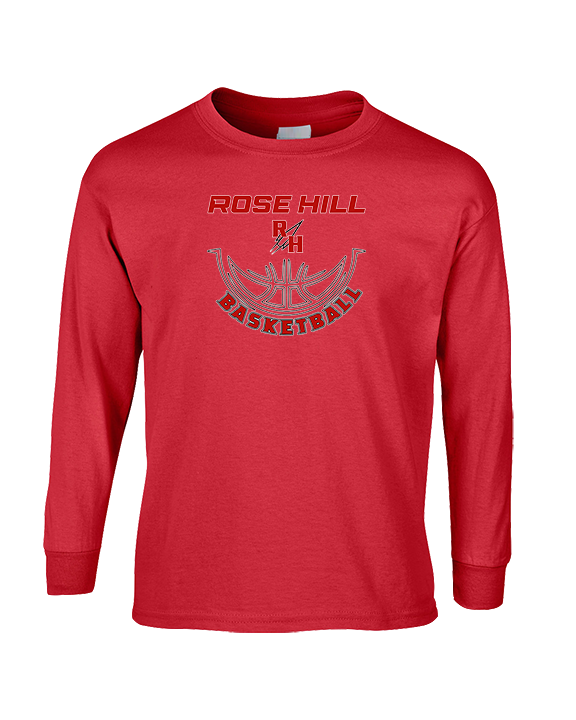 Rose Hill HS Boys Basketball Outline - Cotton Longsleeve