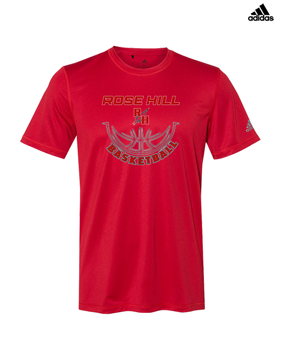 Rose Hill HS Boys Basketball Outline - Mens Adidas Performance Shirt