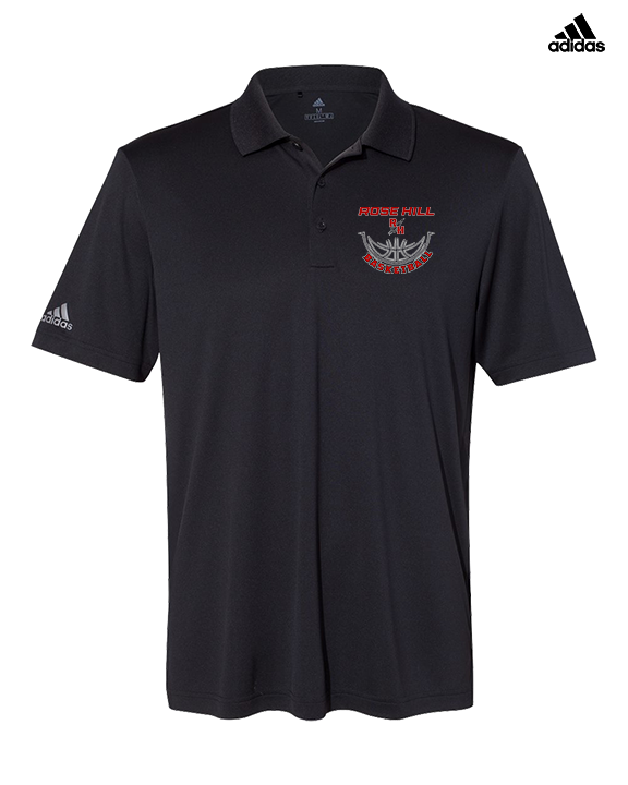 Rose Hill HS Boys Basketball Outline - Mens Adidas Polo