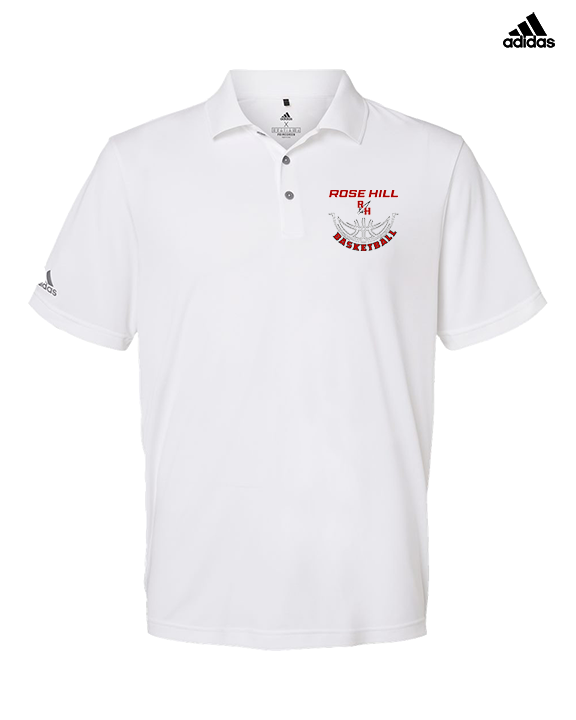 Rose Hill HS Boys Basketball Outline - Mens Adidas Polo