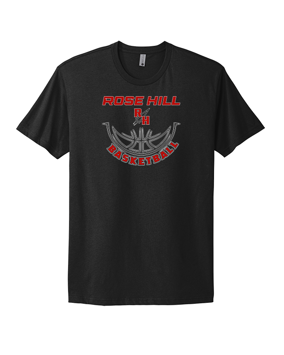 Rose Hill HS Boys Basketball Outline - Mens Select Cotton T-Shirt