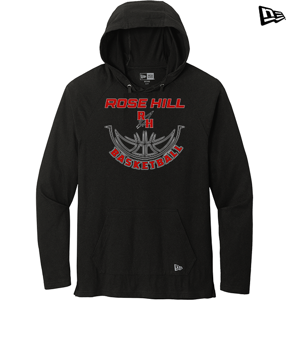 Rose Hill HS Boys Basketball Outline - New Era Tri-Blend Hoodie