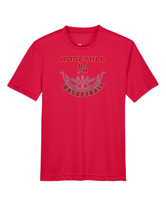 Rose Hill HS Boys Basketball Outline - Youth Performance Shirt