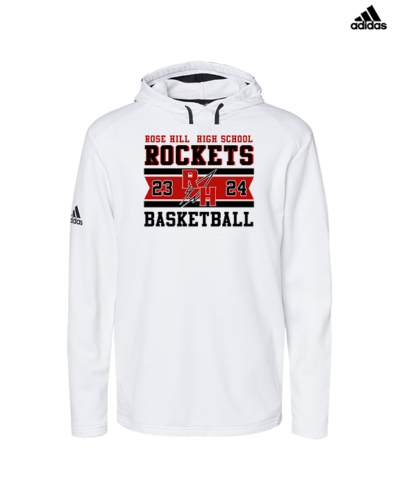 Rose Hill HS Boys Basketball Stamp - Mens Adidas Hoodie