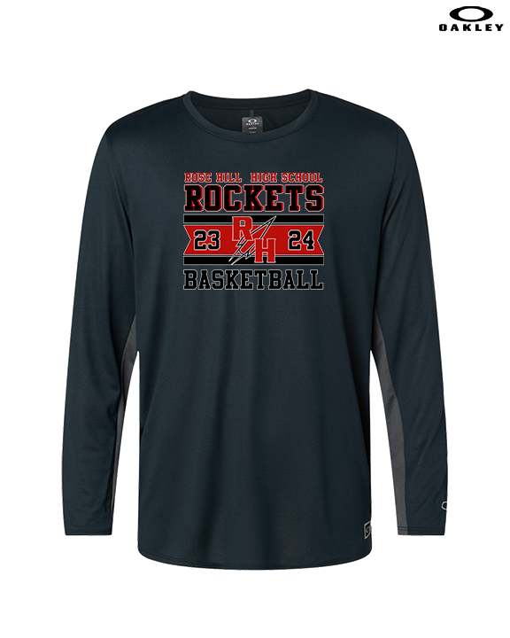 Rose Hill HS Boys Basketball Stamp - Mens Oakley Longsleeve