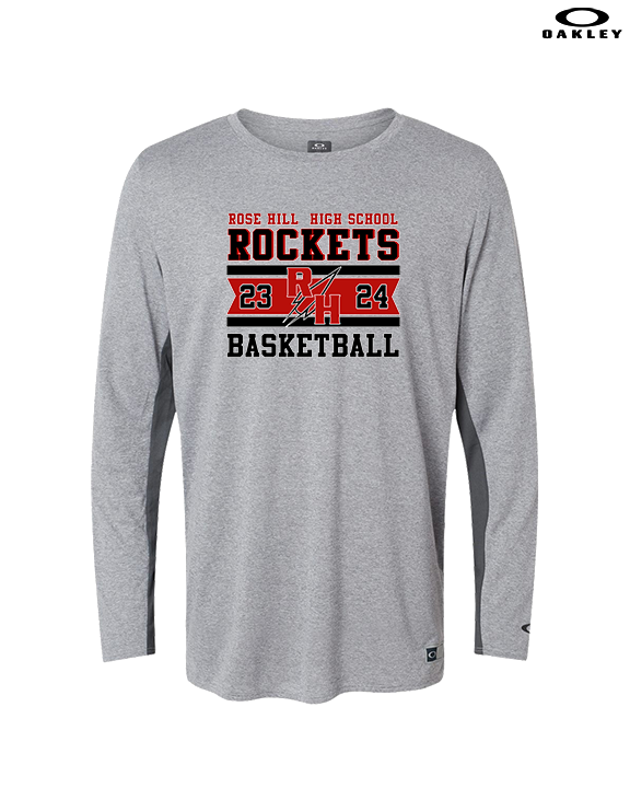 Rose Hill HS Boys Basketball Stamp - Mens Oakley Longsleeve