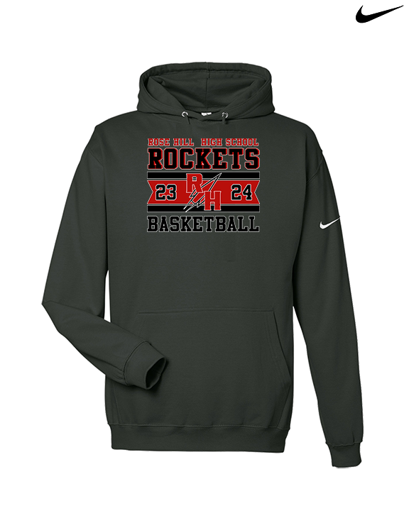 Rose Hill HS Boys Basketball Stamp - Nike Club Fleece Hoodie