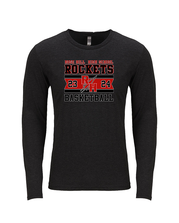 Rose Hill HS Boys Basketball Stamp - Tri-Blend Long Sleeve