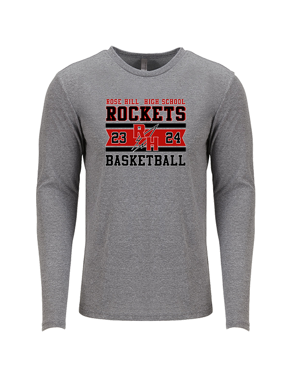 Rose Hill HS Boys Basketball Stamp - Tri-Blend Long Sleeve