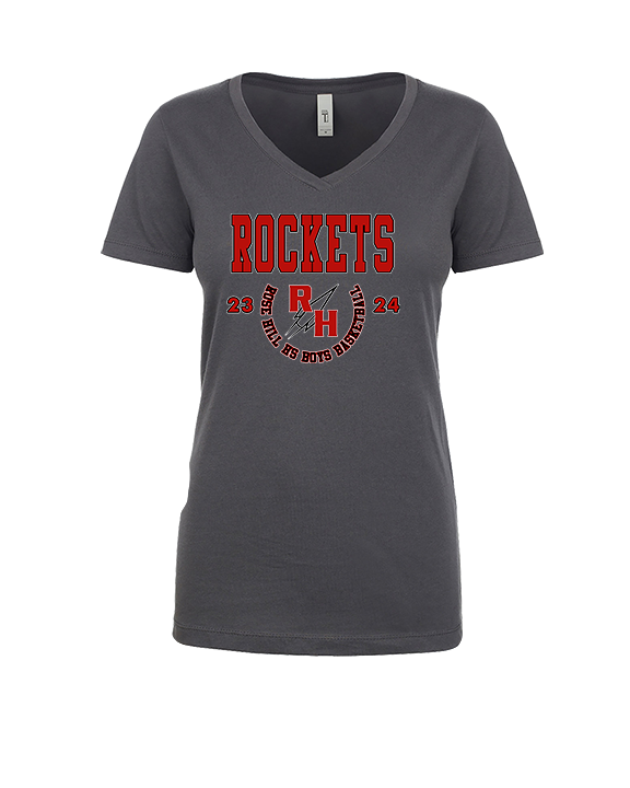 Rose Hill HS Boys Basketball Swoop - Womens Vneck