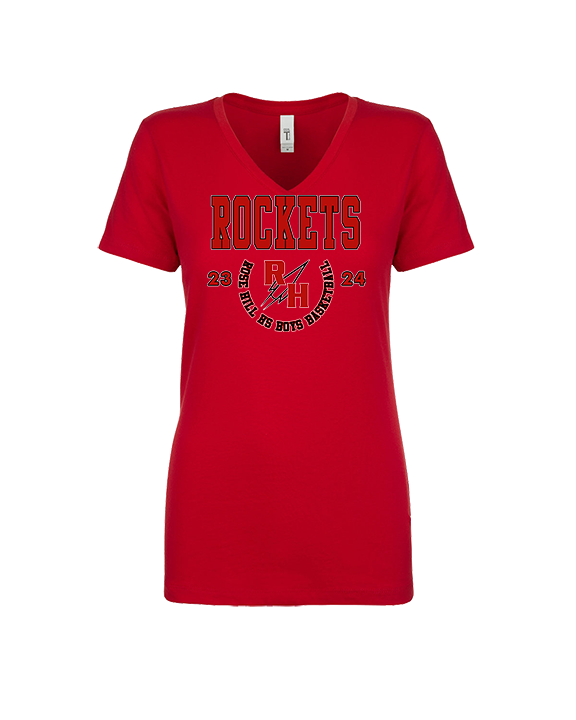 Rose Hill HS Boys Basketball Swoop - Womens Vneck