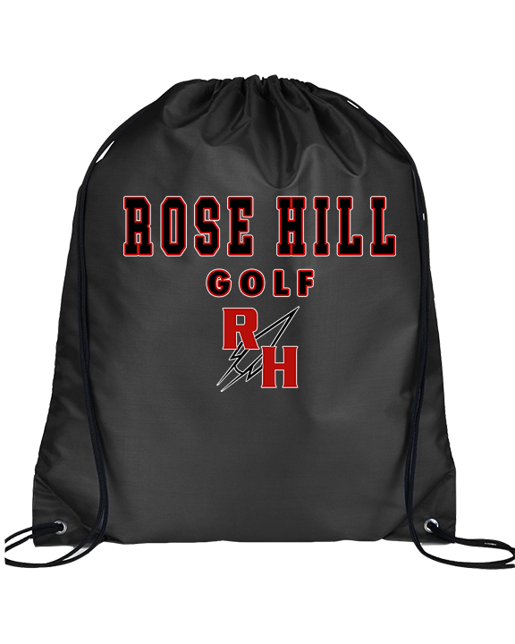 Rose Hill HS Golf Block - Drawstring Bag