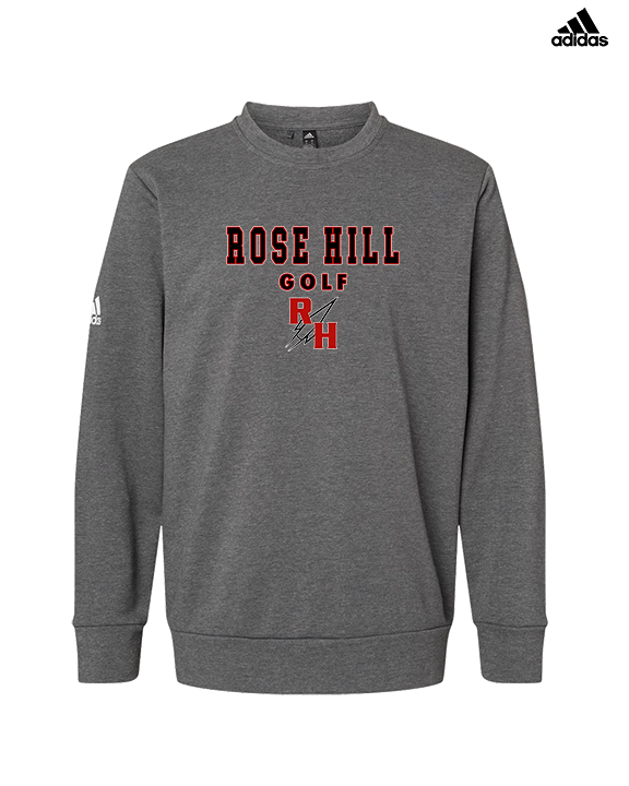 Rose Hill HS Golf Block - Mens Adidas Crewneck