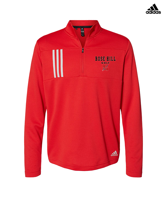 Rose Hill HS Golf Block - Mens Adidas Quarter Zip