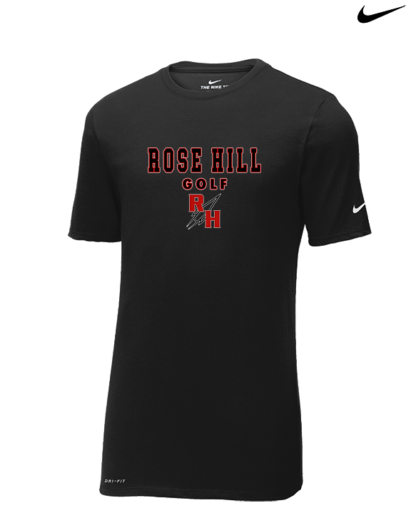 Rose Hill HS Golf Block - Mens Nike Cotton Poly Tee