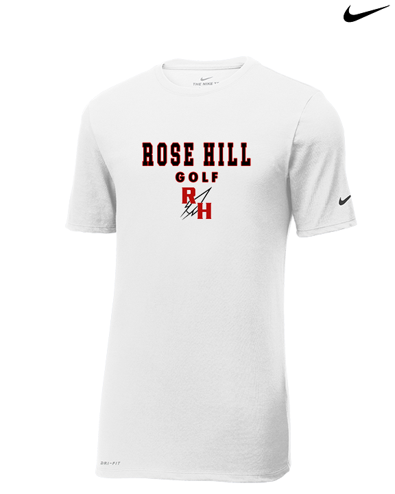 Rose Hill HS Golf Block - Mens Nike Cotton Poly Tee