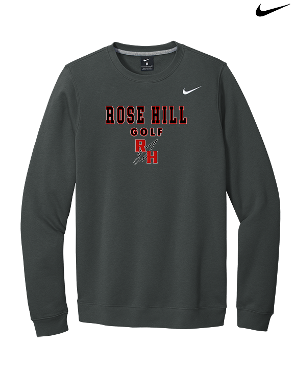 Rose Hill HS Golf Block - Mens Nike Crewneck