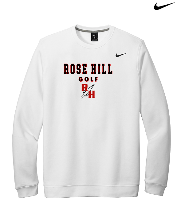 Rose Hill HS Golf Block - Mens Nike Crewneck