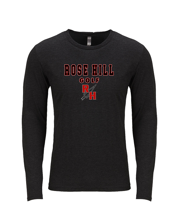 Rose Hill HS Golf Block - Tri - Blend Long Sleeve