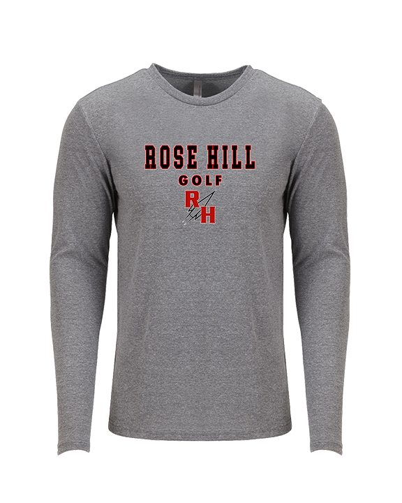 Rose Hill HS Golf Block - Tri - Blend Long Sleeve