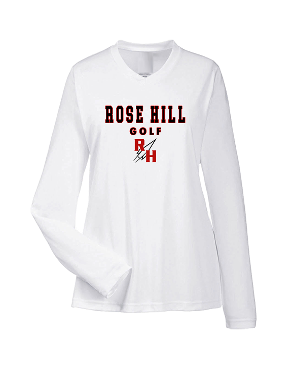 Rose Hill HS Golf Block - Womens Performance Longsleeve