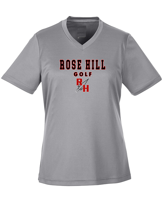 Rose Hill HS Golf Block - Womens Performance Shirt