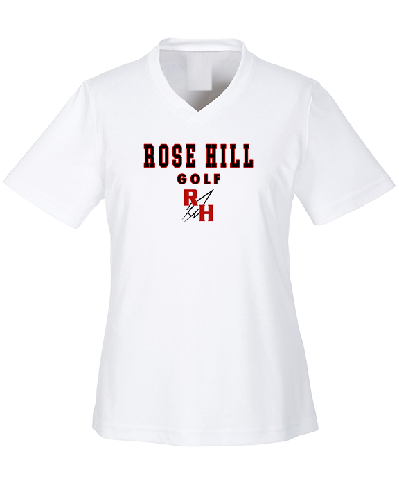 Rose Hill HS Golf Block - Womens Performance Shirt
