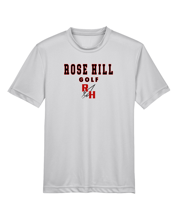 Rose Hill HS Golf Block - Youth Performance Shirt