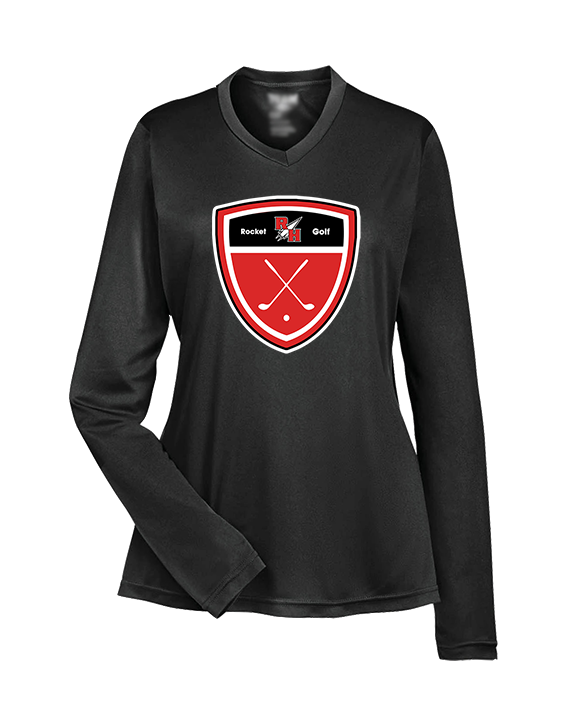 Rose Hill HS Golf Crest - Womens Performance Longsleeve