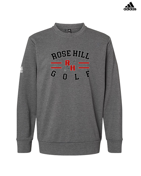 Rose Hill HS Golf Curve - Mens Adidas Crewneck