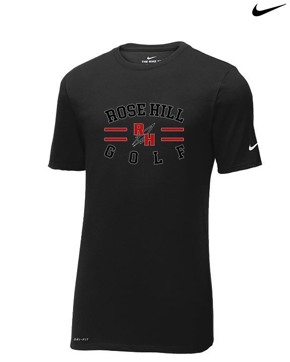 Rose Hill HS Golf Curve - Mens Nike Cotton Poly Tee