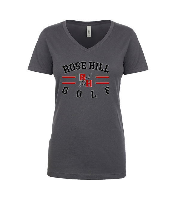 Rose Hill HS Golf Curve - Womens Vneck