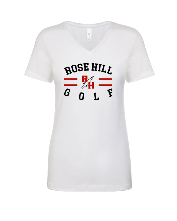 Rose Hill HS Golf Curve - Womens Vneck