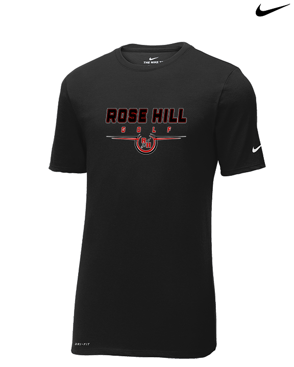 Rose Hill HS Golf Design - Mens Nike Cotton Poly Tee