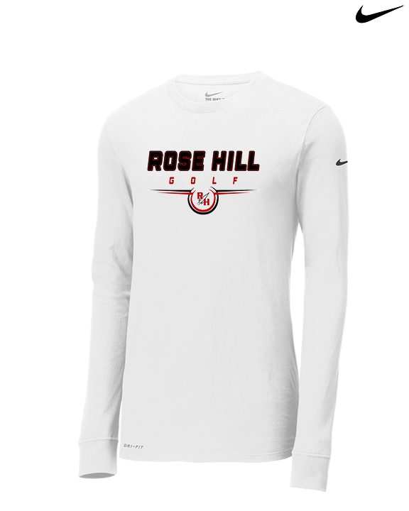 Rose Hill HS Golf Design - Mens Nike Longsleeve