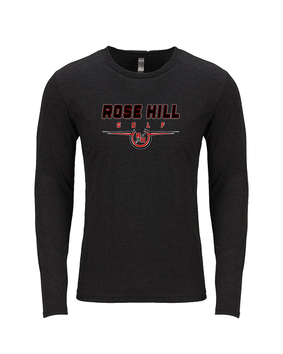 Rose Hill HS Golf Design - Tri - Blend Long Sleeve