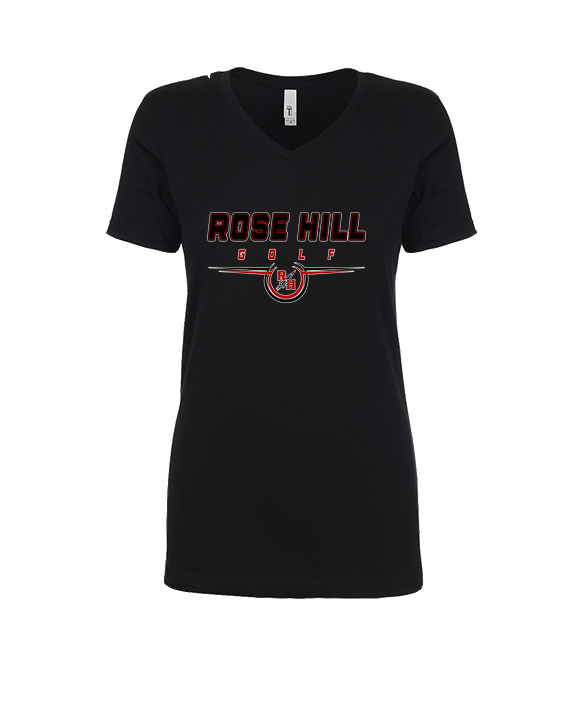 Rose Hill HS Golf Design - Womens Vneck