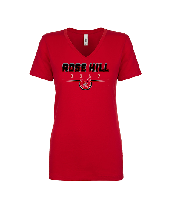 Rose Hill HS Golf Design - Womens Vneck