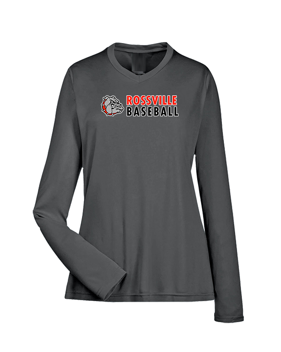 Rossville Dawgs 9U Baseball Basic - Womens Performance Longsleeve