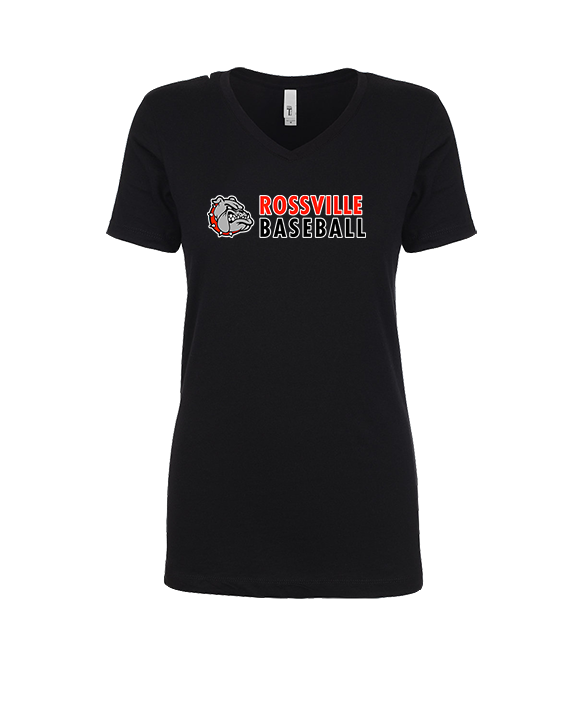 Rossville Dawgs 9U Baseball Basic - Womens V-Neck