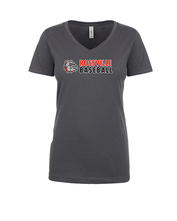 Rossville Dawgs 9U Baseball Basic - Womens V-Neck