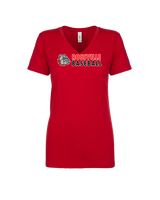 Rossville Dawgs 9U Baseball Basic - Womens V-Neck