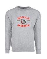 Rossville Dawgs 9U Baseball Curve - Crewneck Sweatshirt