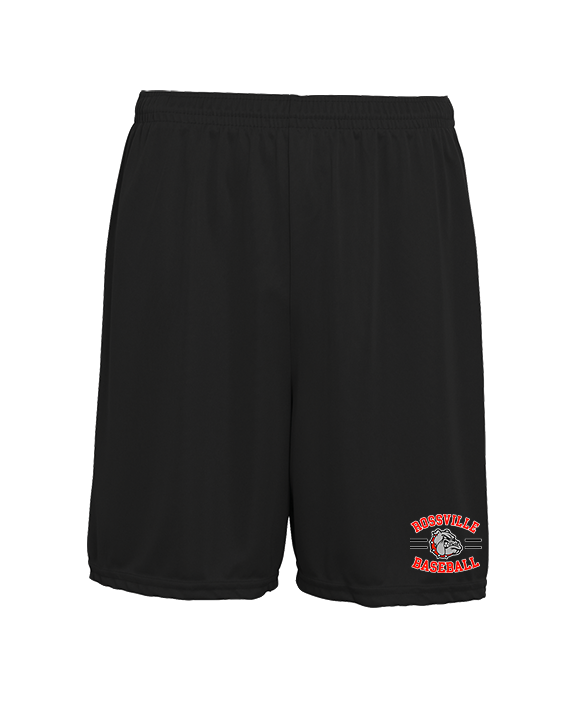 Rossville Dawgs 9U Baseball Curve - Mens 7inch Training Shorts