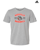 Rossville Dawgs 9U Baseball Curve - Mens Adidas Performance Shirt