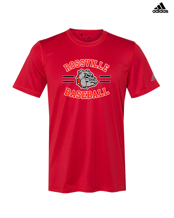 Rossville Dawgs 9U Baseball Curve - Mens Adidas Performance Shirt