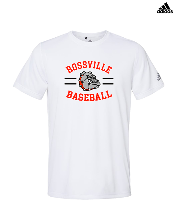 Rossville Dawgs 9U Baseball Curve - Mens Adidas Performance Shirt